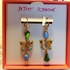 NWT Betsey Johnson Butterfly Earrings